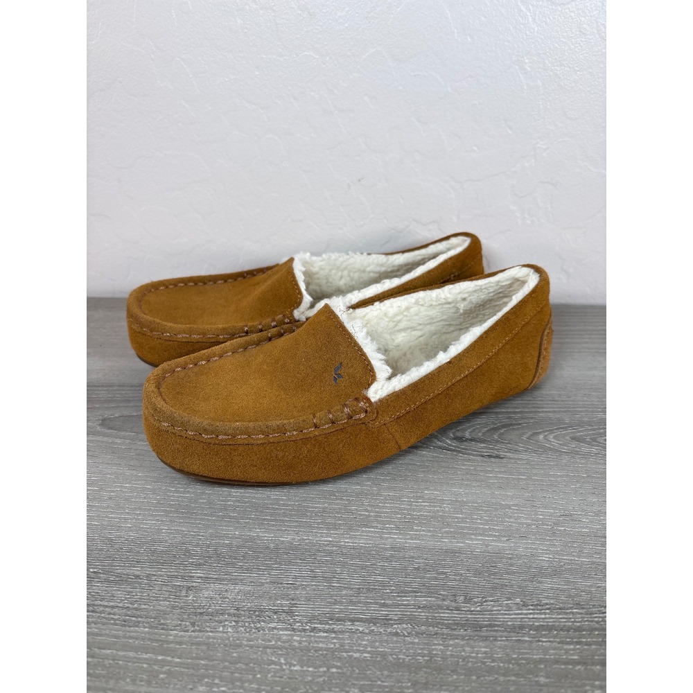 Koolaburra by UGG Lezly Suede Moccasin Slippers Chestnut Brown Size US 3 EU 35
